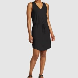 NEW Eddie Bauer Women's Coast & Climb Tie Waist Dress XXL Black